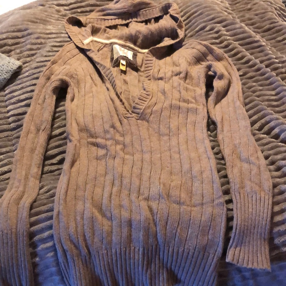 neck long sweater